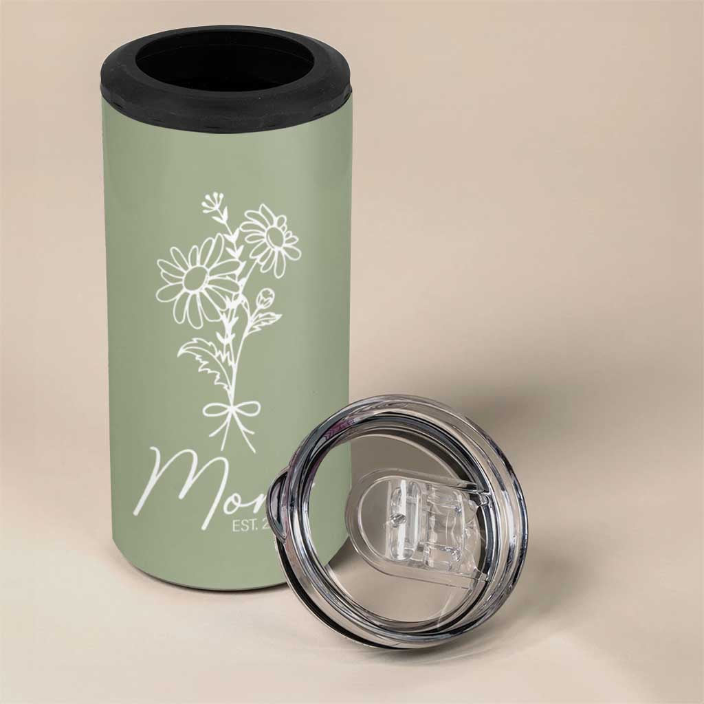 Mothers Day Gifts For New Mom 2025 4 in 1 Can Cooler Tumbler Flower First Time Mom Gift