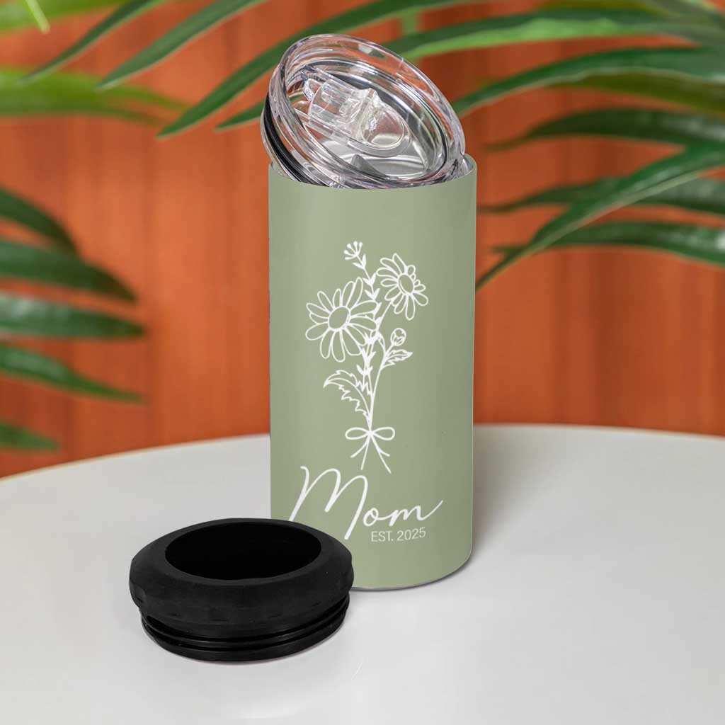 Mothers Day Gifts For New Mom 2025 4 in 1 Can Cooler Tumbler Flower First Time Mom Gift