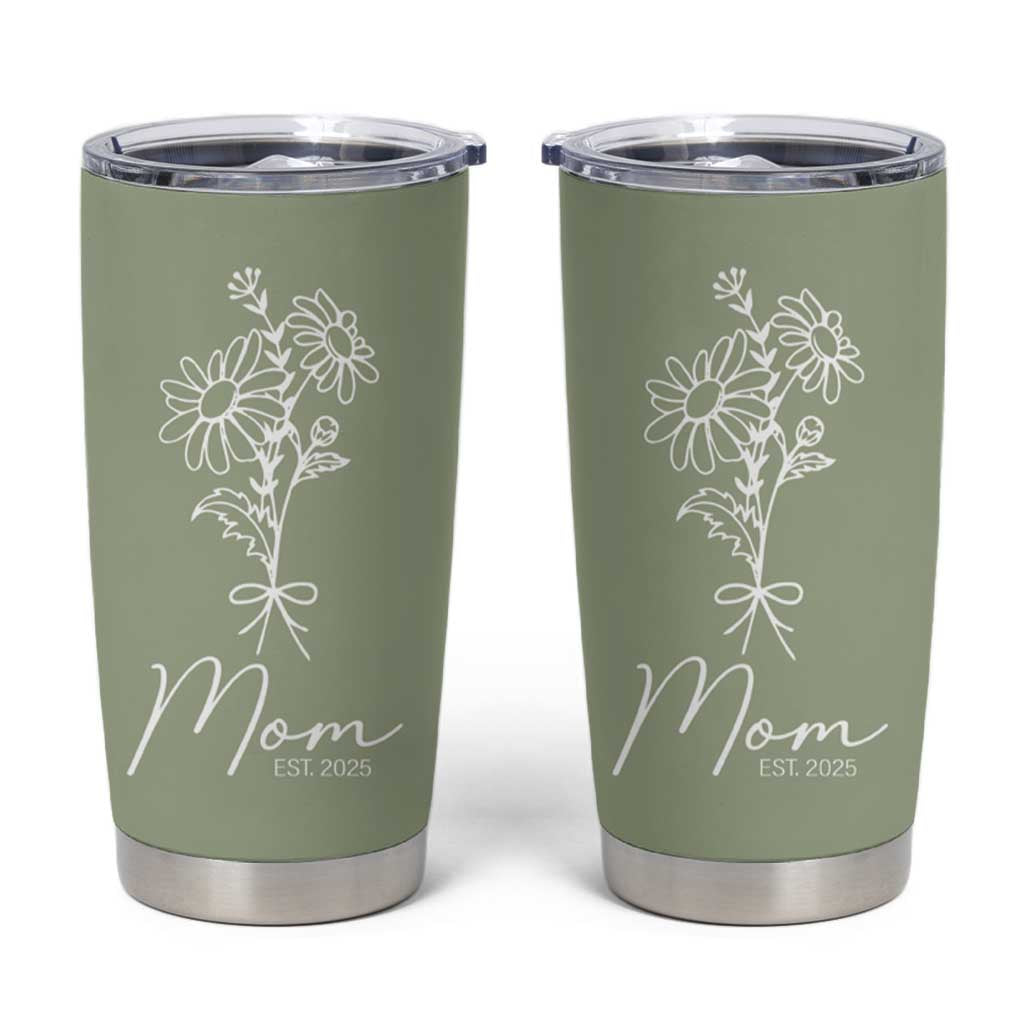 Mothers Day Gifts For New Mom 2025 Tumbler Cup Flower First Time Mom Gift