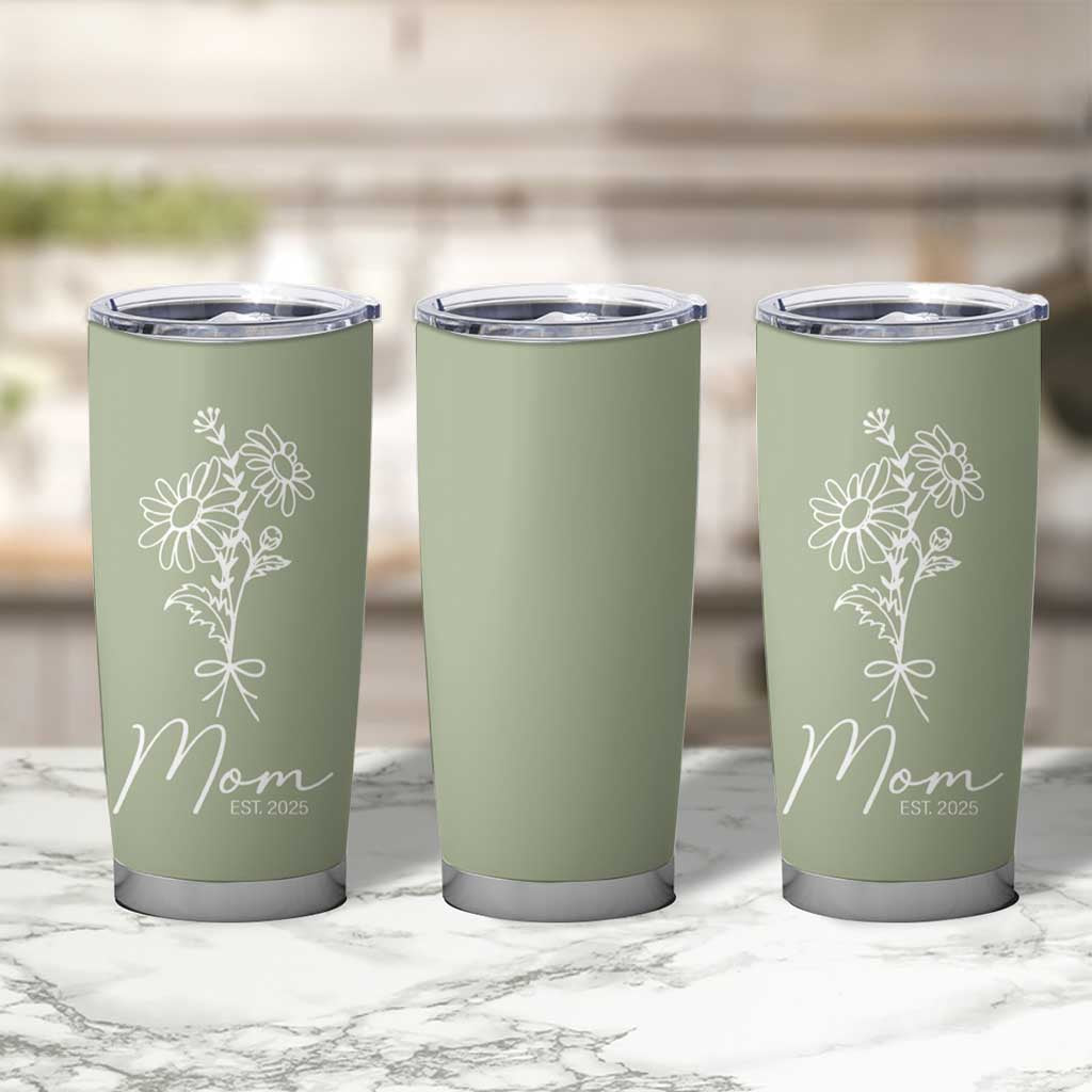 Mothers Day Gifts For New Mom 2025 Tumbler Cup Flower First Time Mom Gift