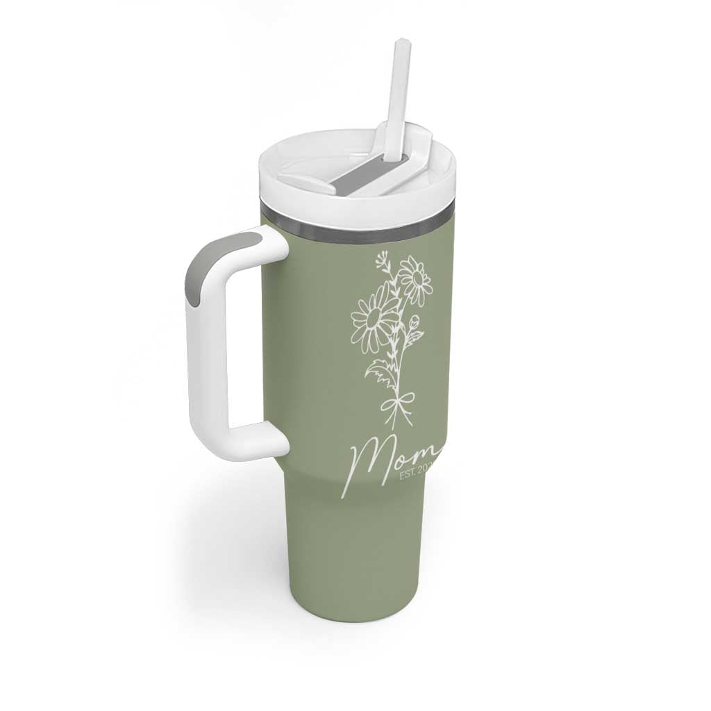 Mothers Day Gifts For New Mom 2025 Tumbler With Handle Flower First Time Mom Gift