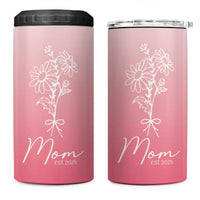 Mothers Day Gifts For New Mom 2025 4 in 1 Can Cooler Tumbler Flower First Time Mom Gift Pink