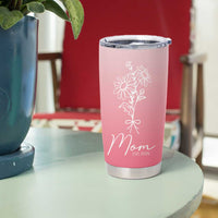 Mothers Day Gifts For New Mom 2025 Tumbler Cup Flower First Time Mom Gift Pink