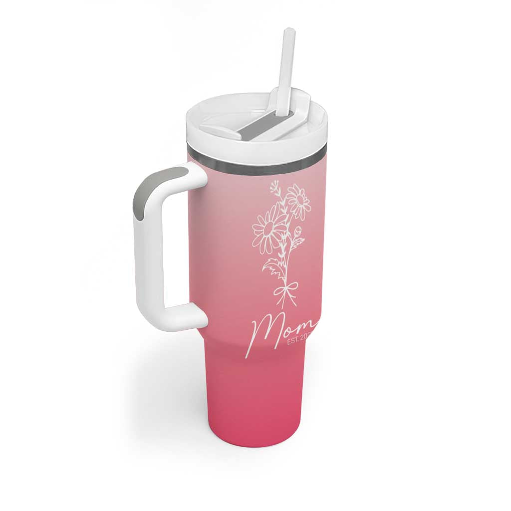 Mothers Day Gifts For New Mom 2025 Tumbler With Handle Flower First Time Mom Gift Pink