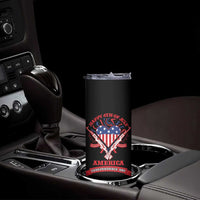 Happy 4th Of July Skinny Tumbler America Independence Day Memorial Day Patriotic Party USA Flag