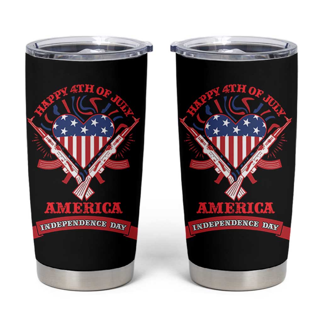 Happy 4th Of July Tumbler Cup America Independence Day Memorial Day Patriotic Party USA Flag