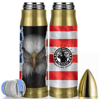 Proud Navy Veteran Bullet Tumbler American Flag Eagle Military Gifts