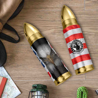 Proud Navy Veteran Bullet Tumbler American Flag Eagle Military Gifts