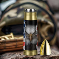 Proud Navy Veteran Bullet Tumbler American Flag Eagle Military Gifts