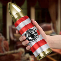 Proud Navy Veteran Bullet Tumbler American Flag Eagle Military Gifts