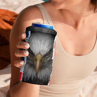 Proud Navy Veteran 4 in 1 Can Cooler Tumbler American Flag Eagle Military Gifts