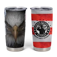 Proud Navy Veteran Tumbler Cup American Flag Eagle Military Gifts
