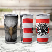 Proud Navy Veteran Tumbler Cup American Flag Eagle Military Gifts