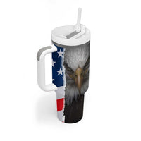 Proud Navy Veteran Tumbler With Handle American Flag Eagle Military Gifts