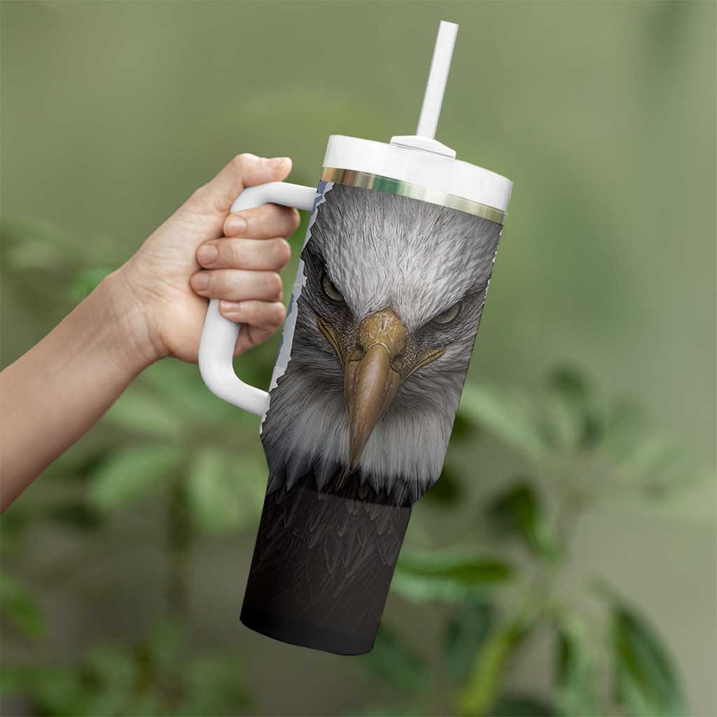 Proud Navy Veteran Tumbler With Handle American Flag Eagle Military Gifts
