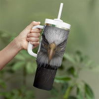 Proud Navy Veteran Tumbler With Handle American Flag Eagle Military Gifts