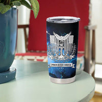 Proud Navy Veteran Tumbler Cup Vintage American Flag