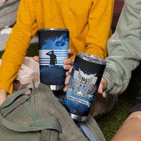 Proud Navy Veteran Tumbler Cup Vintage American Flag