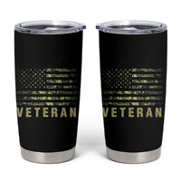 Veteran Tumbler Cup Distressed Camouflage US Flag Veteran Army Military