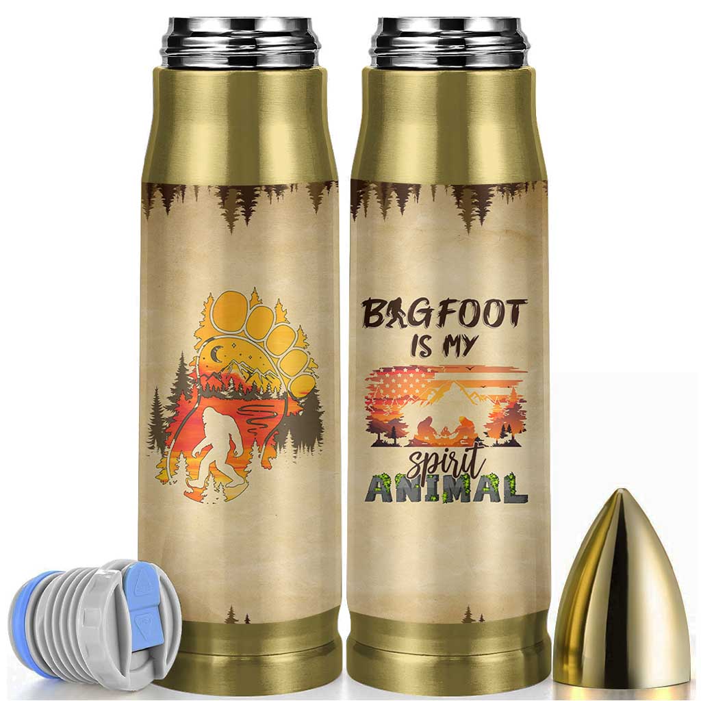 Bigfoot Bullet Tumbler Sasquatch Lover Campfire Outdoor Camping Nature Gift