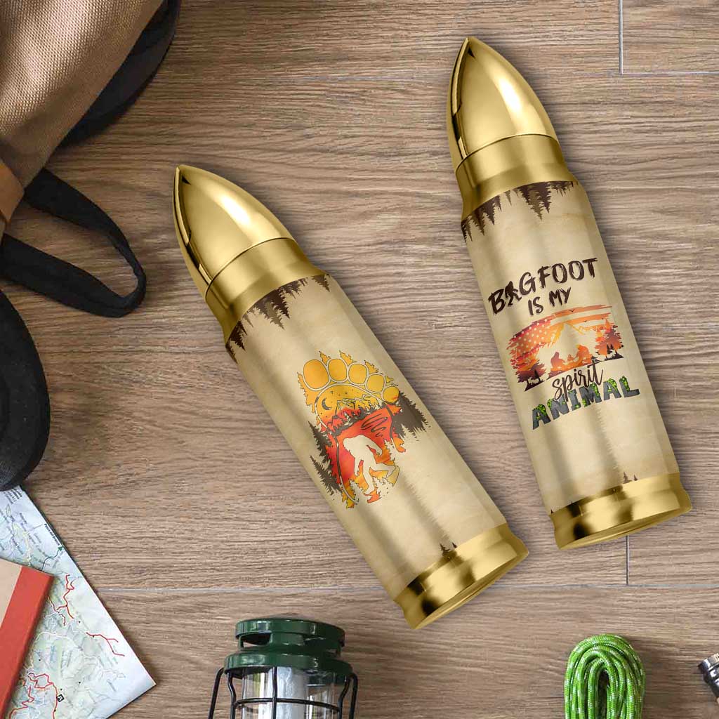 Bigfoot Bullet Tumbler Sasquatch Lover Campfire Outdoor Camping Nature Gift