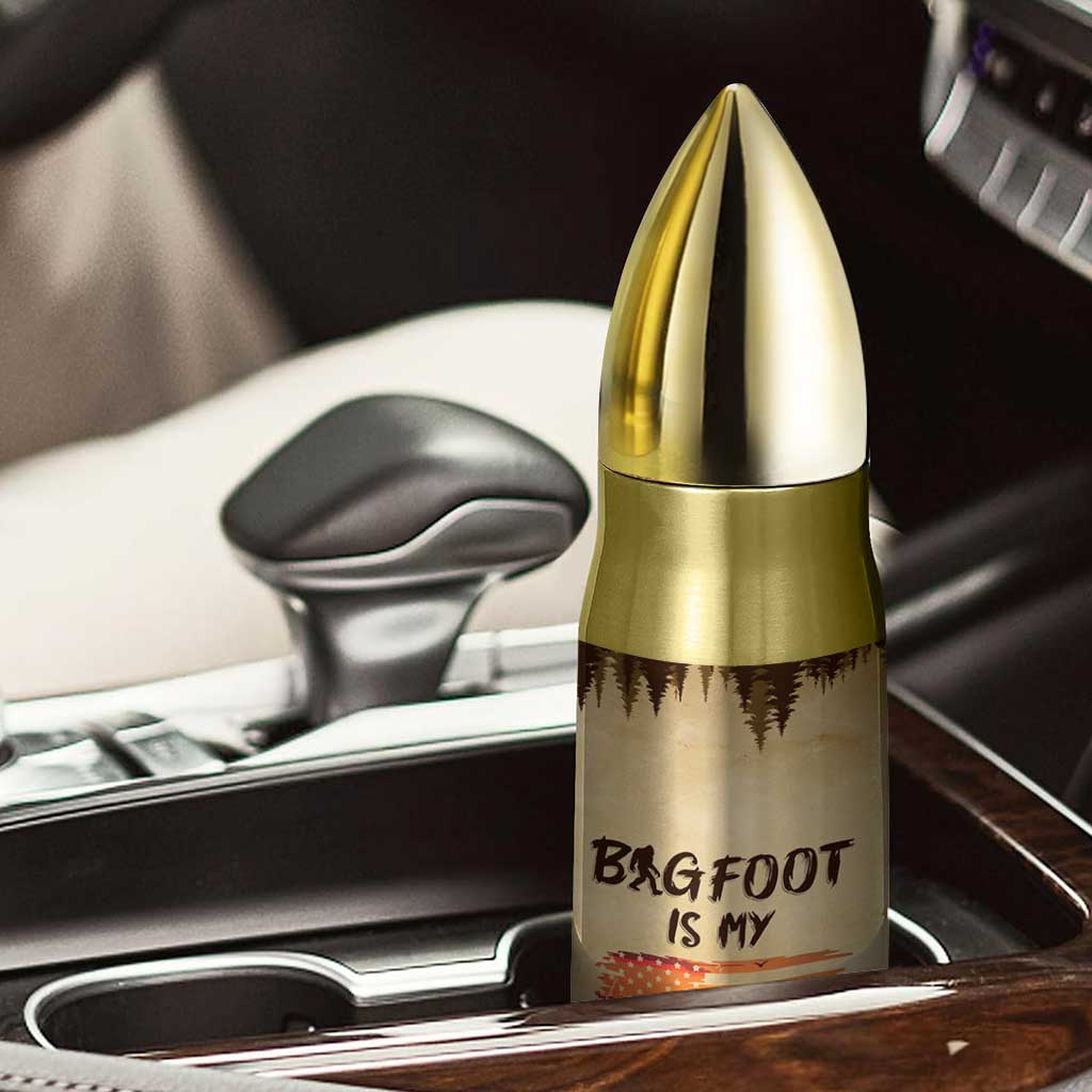 Bigfoot Bullet Tumbler Sasquatch Lover Campfire Outdoor Camping Nature Gift