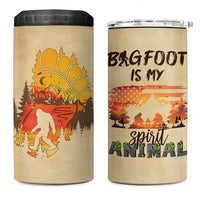 Bigfoot 4 in 1 Can Cooler Tumbler Sasquatch Lover Campfire Outdoor Camping Nature Gift