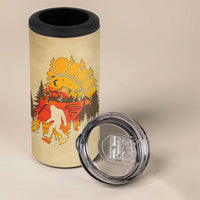 Bigfoot 4 in 1 Can Cooler Tumbler Sasquatch Lover Campfire Outdoor Camping Nature Gift