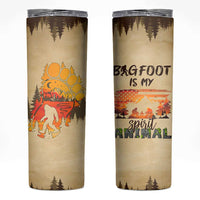 Bigfoot Skinny Tumbler Sasquatch Lover Campfire Outdoor Camping Nature Gift