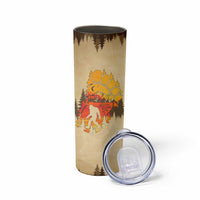 Bigfoot Skinny Tumbler Sasquatch Lover Campfire Outdoor Camping Nature Gift