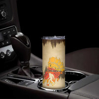 Bigfoot Skinny Tumbler Sasquatch Lover Campfire Outdoor Camping Nature Gift