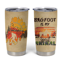 Bigfoot Tumbler Cup Sasquatch Lover Campfire Outdoor Camping Nature Gift