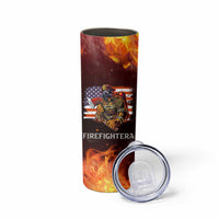 Firefighter Gifts For Men Skinny Tumbler First In Last Out American Flag
