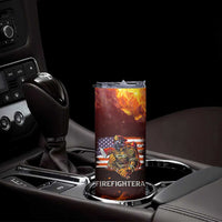 Firefighter Gifts For Men Skinny Tumbler First In Last Out American Flag