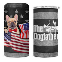 The Dogfather 4 in 1 Can Cooler Tumbler English Bulldog Dog Father Dad Owner Funny Cute Pup Doggo