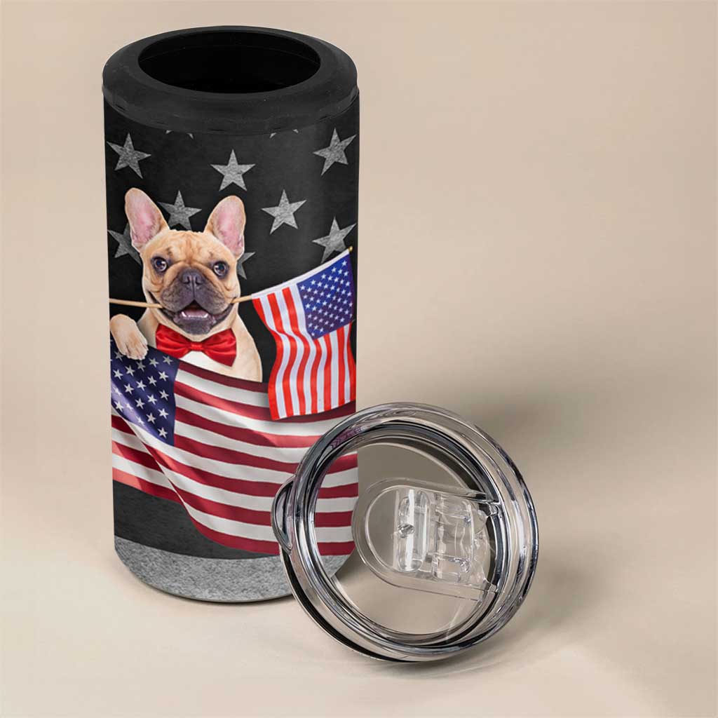 The Dogfather 4 in 1 Can Cooler Tumbler English Bulldog Dog Father Dad Owner Funny Cute Pup Doggo