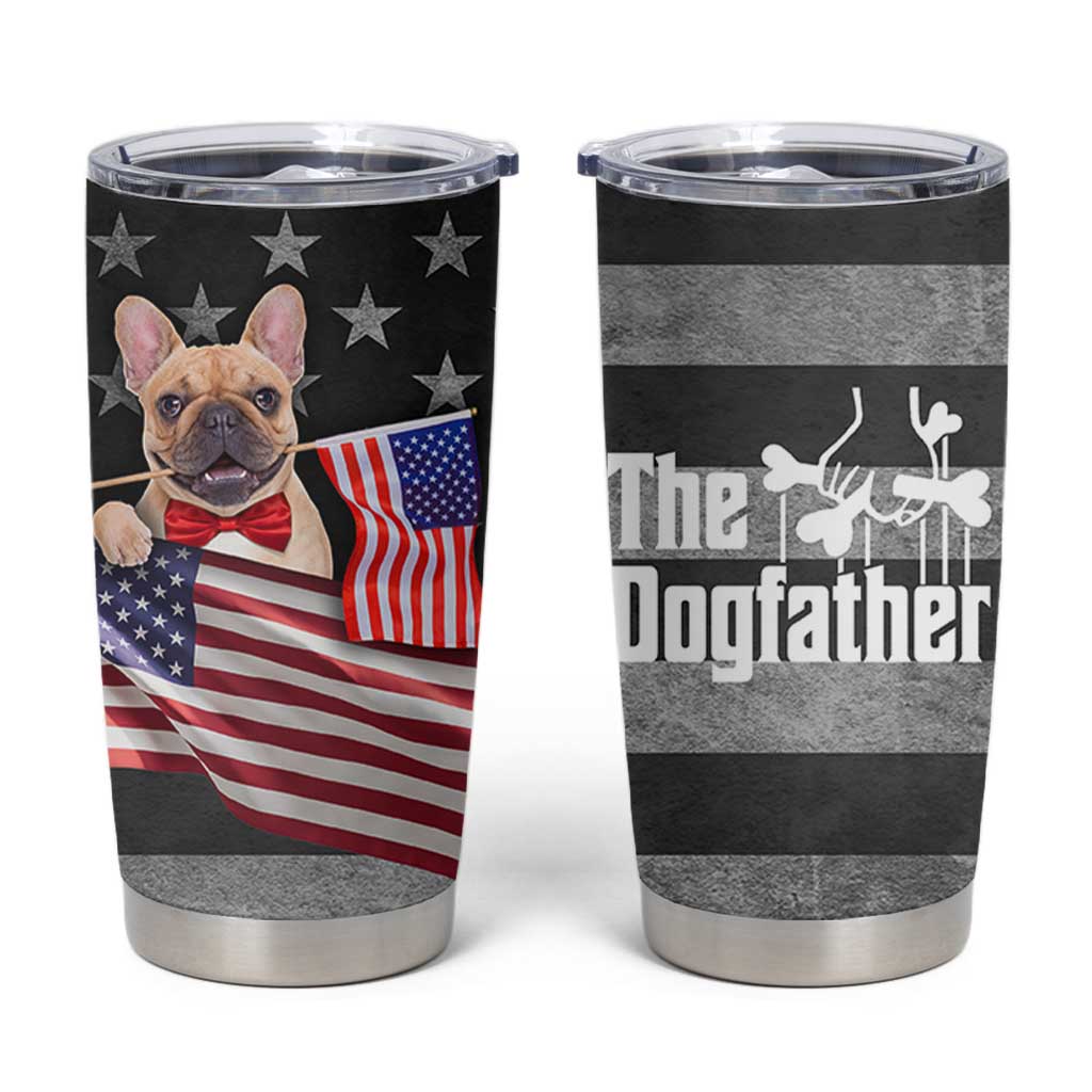 The Dogfather Tumbler Cup English Bulldog Dog Father Dad Owner Funny Cute Pup Doggo
