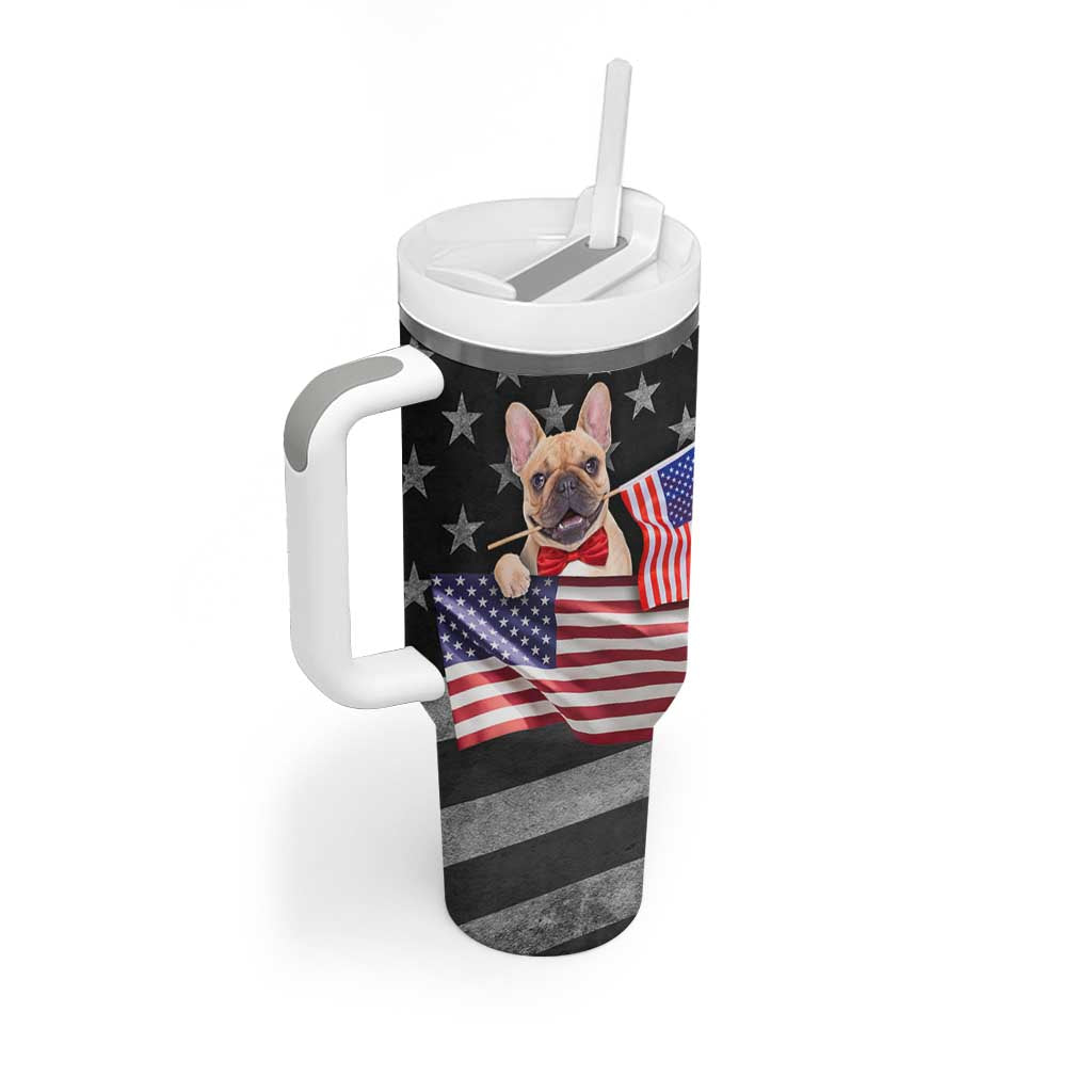 The Dogfather Tumbler With Handle English Bulldog Dog Father Dad Owner Funny Cute Pup Doggo