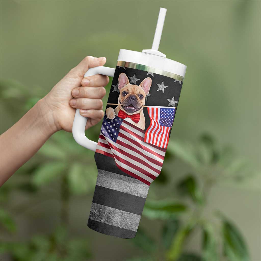 The Dogfather Tumbler With Handle English Bulldog Dog Father Dad Owner Funny Cute Pup Doggo