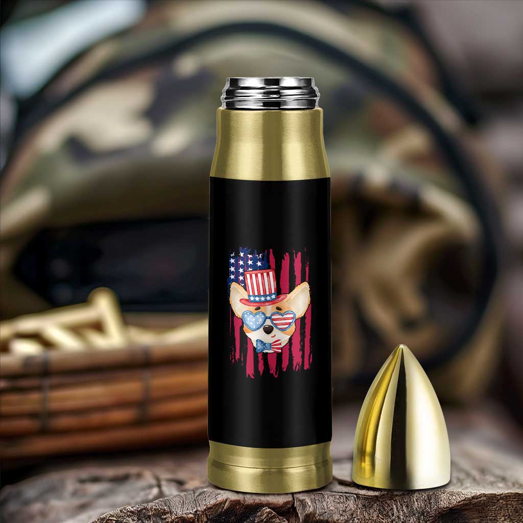 Dog Dad Gifts Bullet Tumbler Funny Cute Pup Doggo American Flag