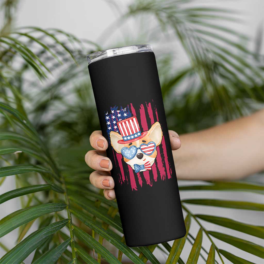Dog Dad Gifts Skinny Tumbler Funny Cute Pup Doggo American Flag
