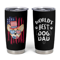 Dog Dad Gifts Tumbler Cup Funny Cute Pup Doggo American Flag