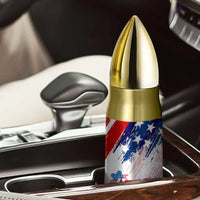 Little Miss America Bullet Tumbler Baby Girl 4th of July Checkered