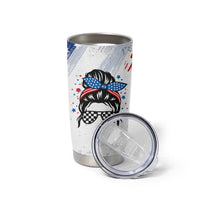 Little Miss America Tumbler Cup Baby Girl 4th of July Checkered