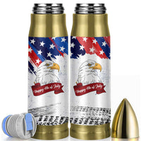 Happy 4th Of July Bullet Tumbler USA American Flag Bald Eagle Patriotic Red White Blue
