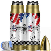 Happy 4th Of July Bullet Tumbler America Sunflower Flag American Patriotic Flower
