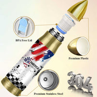 Happy 4th Of July Bullet Tumbler America Sunflower Flag American Patriotic Flower