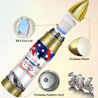 My Heart Belongs To America Patriotic Bullet Tumbler 4th Of July Independence Day American Flag
