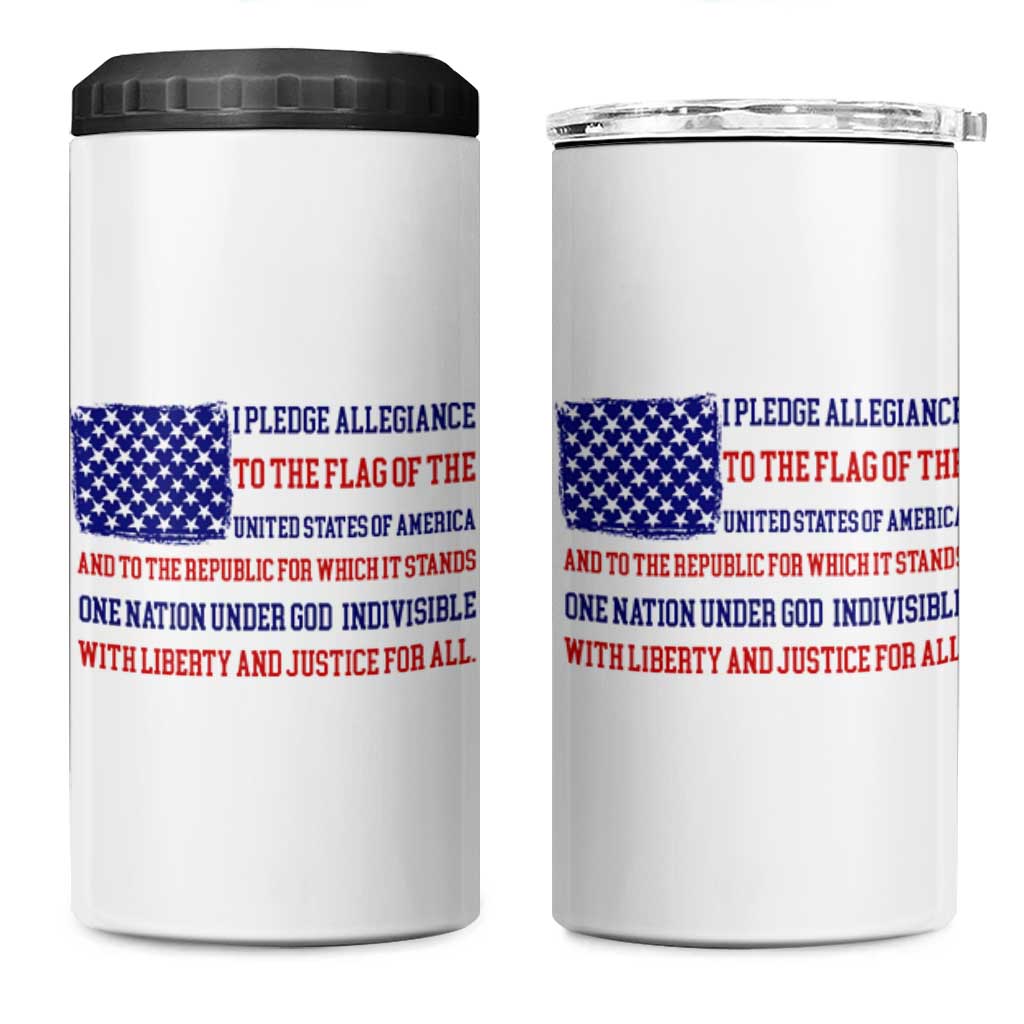 American Gifts 4 in 1 Can Cooler Tumbler Independence Day 4th Of July USA Flag
