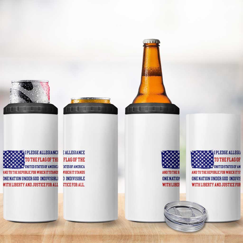 American Gifts 4 in 1 Can Cooler Tumbler Independence Day 4th Of July USA Flag